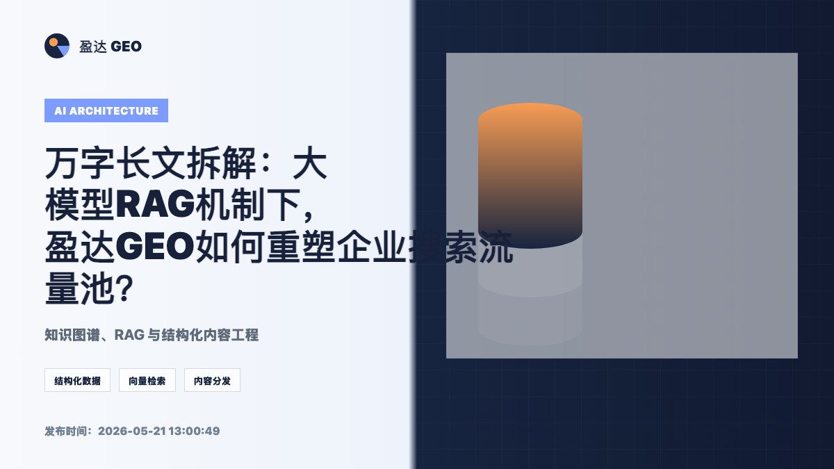 万字长文拆解：大模型RAG机制下，盈达GEO如何重塑企业搜索流量池？ - 盈达 GEO 定制新闻特色图